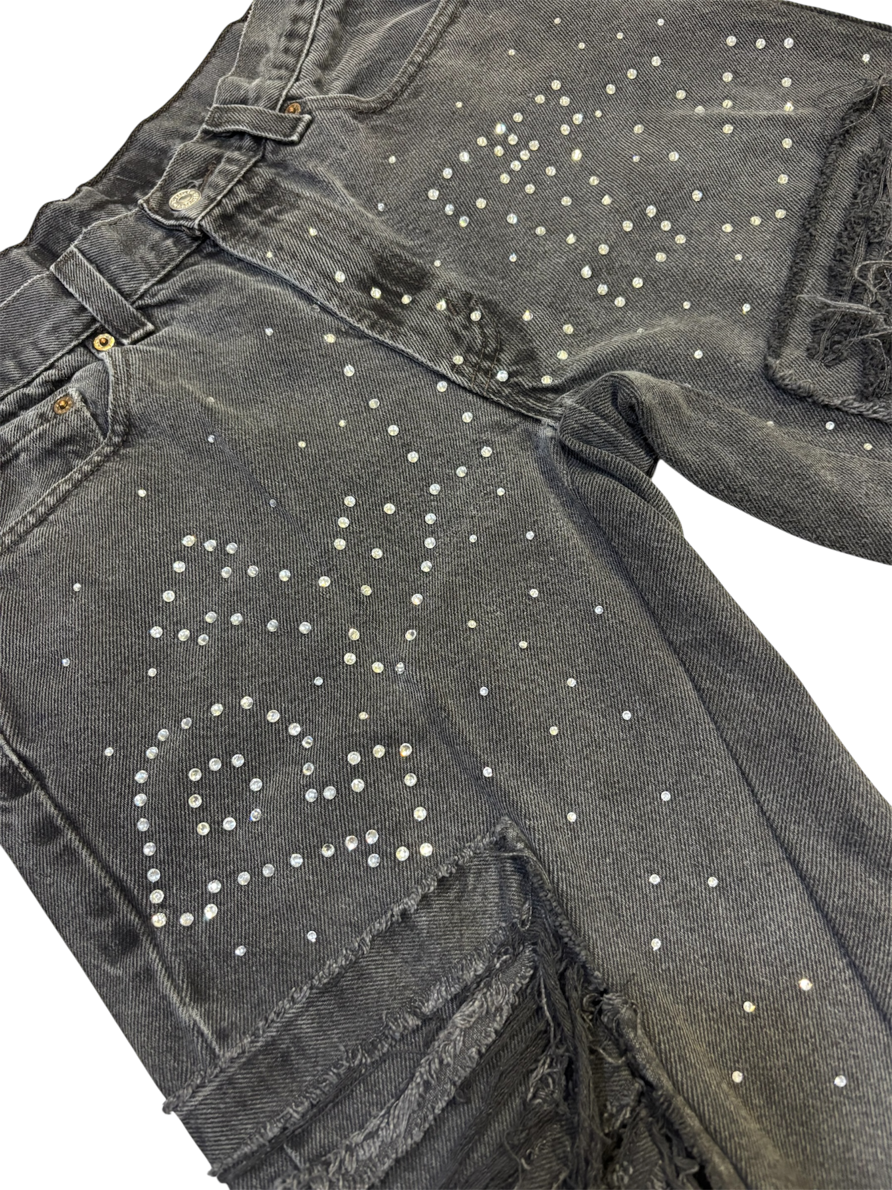 Reconstructed Rhinestone Jorts