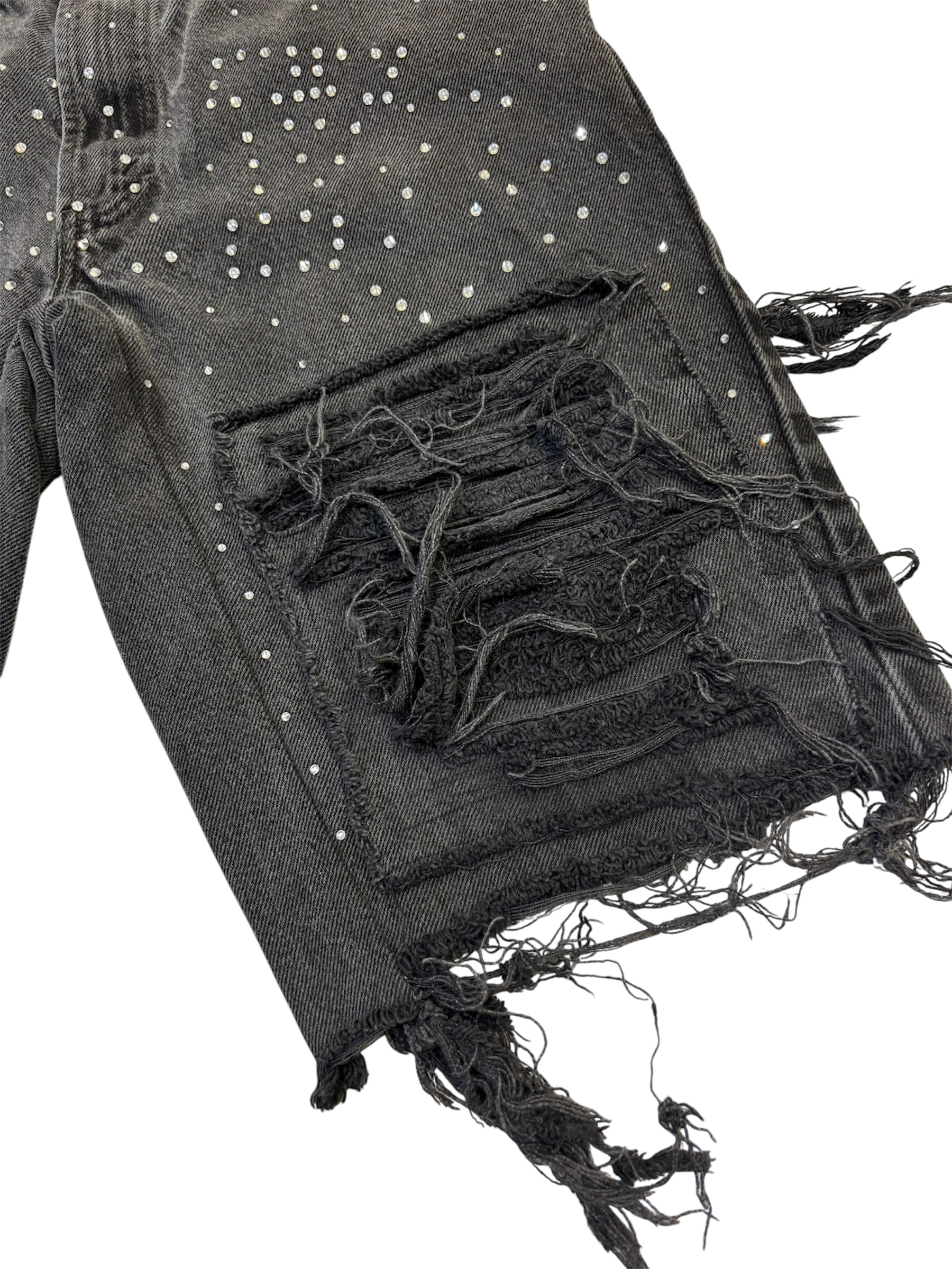 Reconstructed Rhinestone Jorts