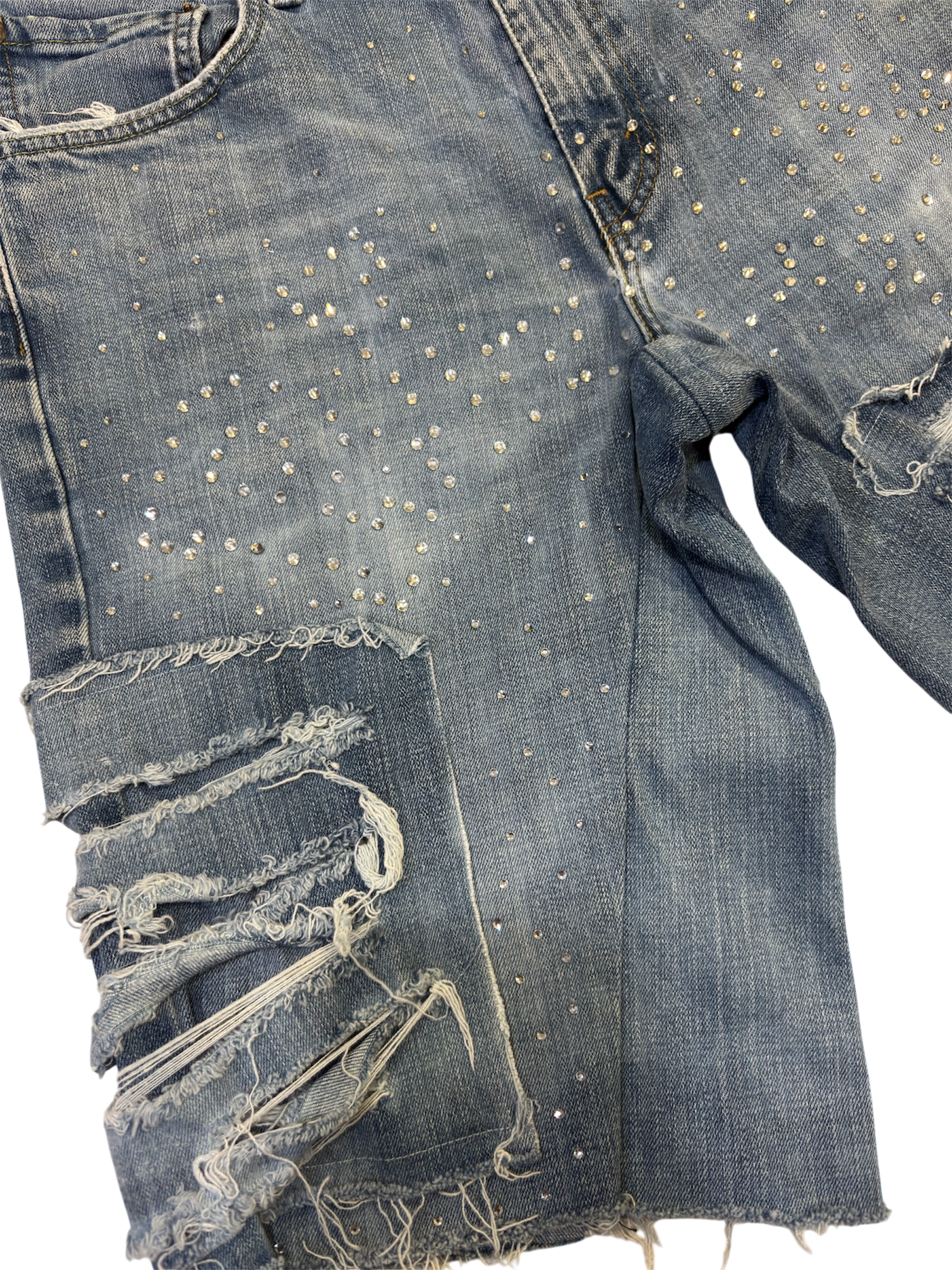 Reconstructed Rhinestone Jorts