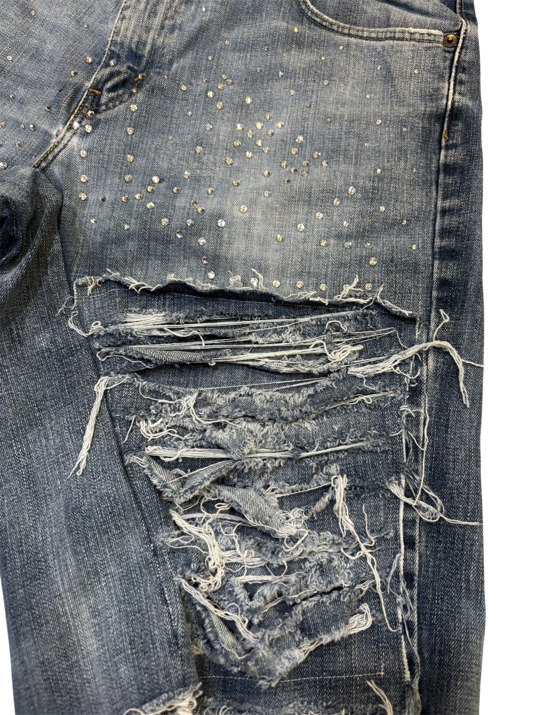 Reconstructed Rhinestone Jorts