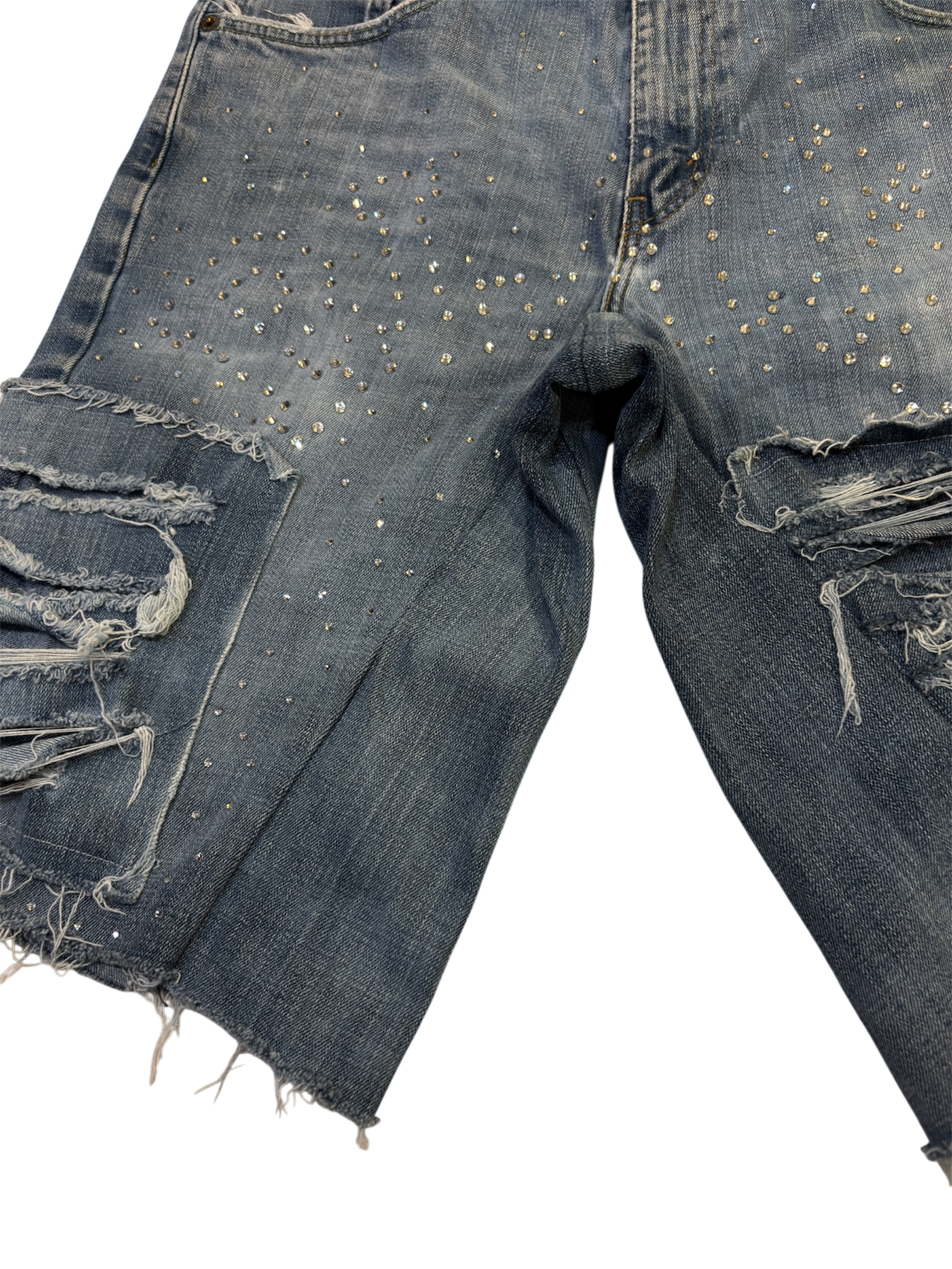 Reconstructed Rhinestone Jorts